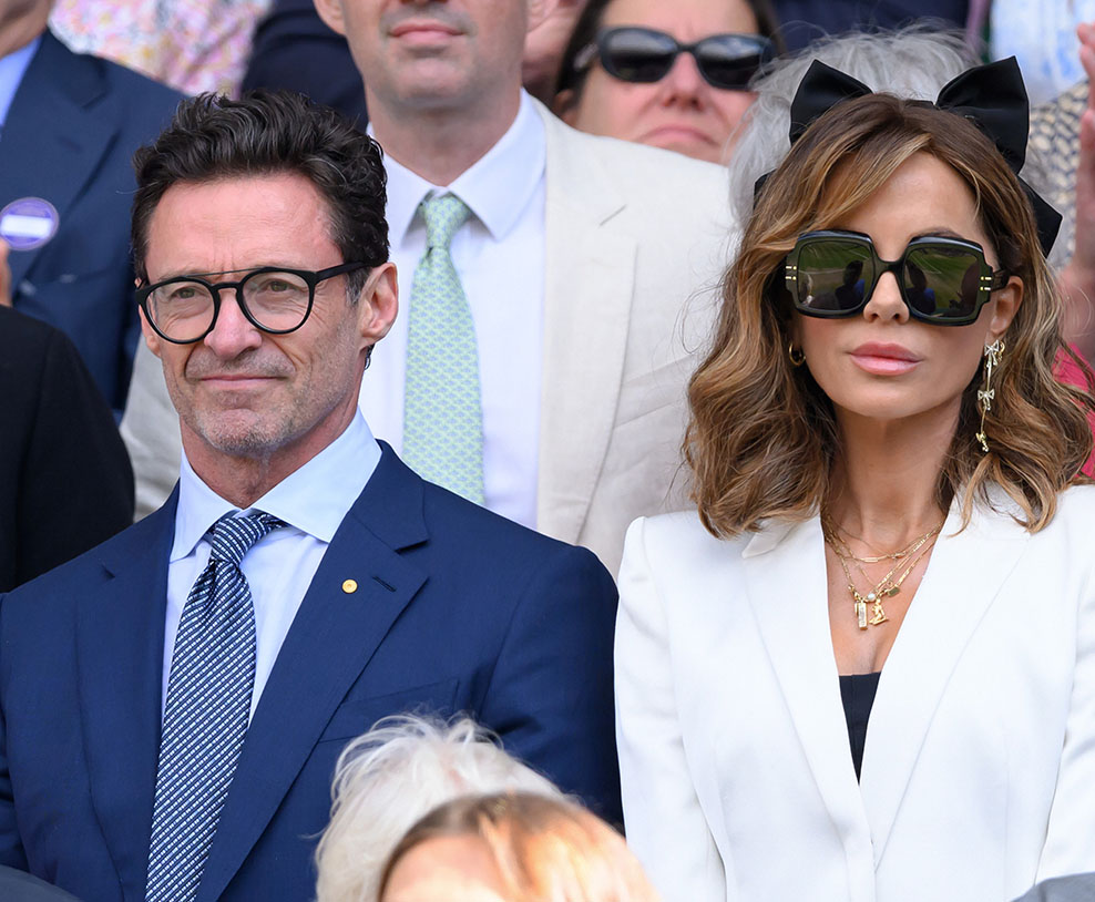 O Hugh Jackman και η Kate Beckinsale την 13η ημέρα του Wimbledon Championships στο All England Lawn Tennis and Croquet Club. Σάββατο, 13 Ιουλίου 2024, Λονδίνο.