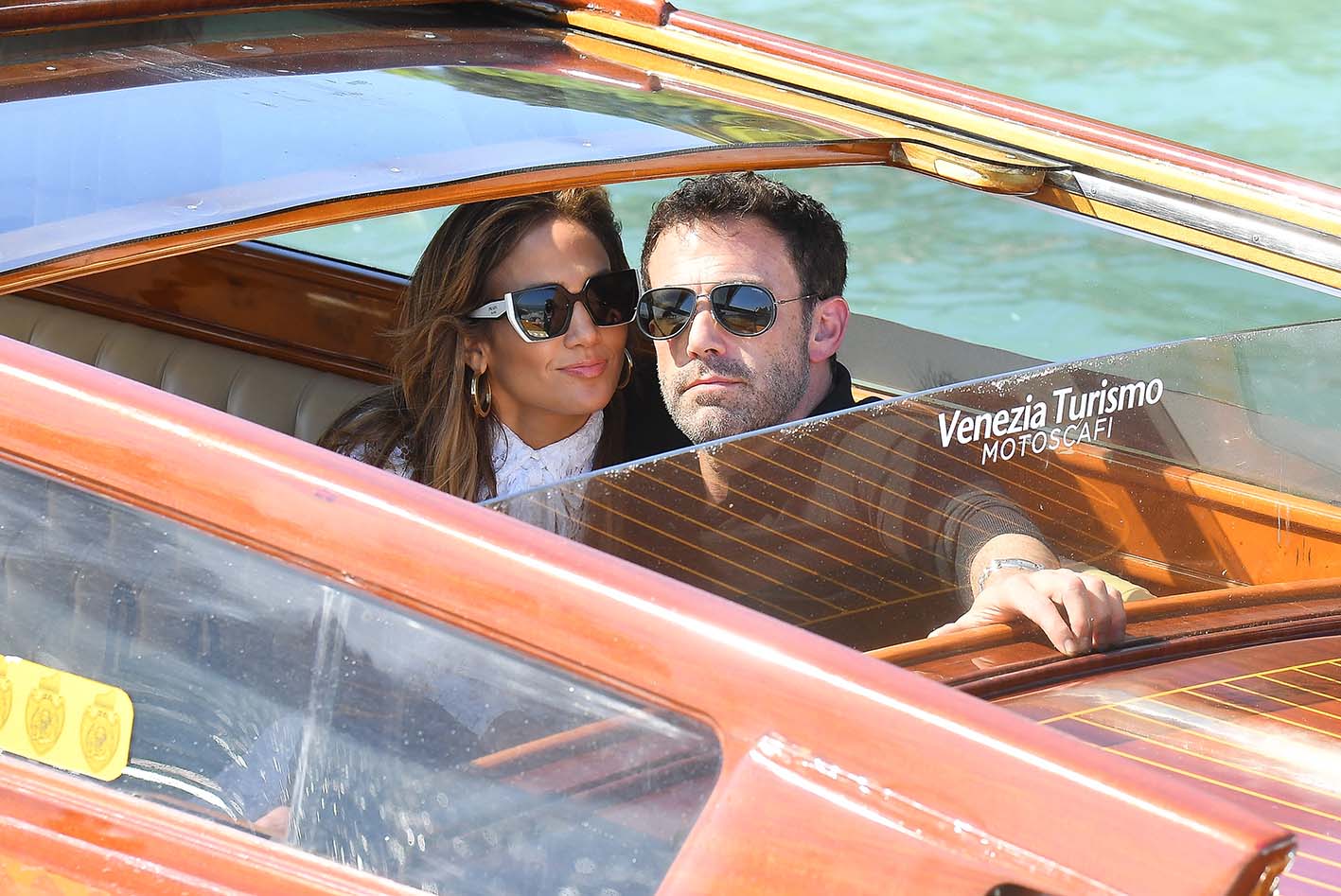 Η Jennifer Lopez και ο Ben Affleck φτάνουν στο 78ο Κινηματογραφικό Φεστιβάλ της Βενετίας στις 9 Σεπτεμβρίου 2021.