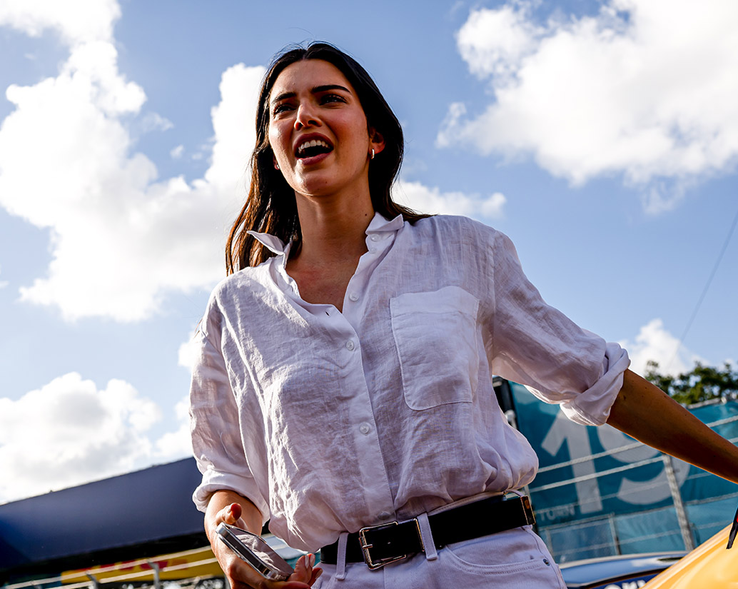 H Kendall Jenner στο F1 Grand Prix στο Miami τον Μάιο 2024.