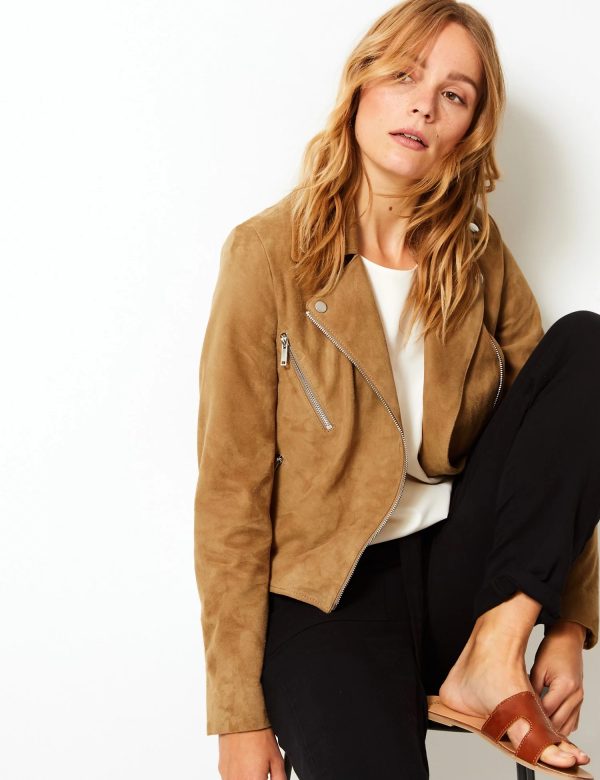 Credit: Per Una-Suede Biker Jacket/Marks&Spencer